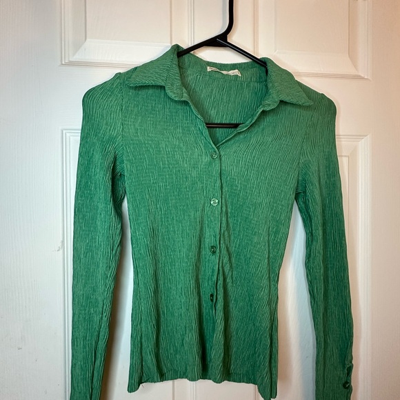 Green Long Sleeve Women's Top - Picture 1 of 5